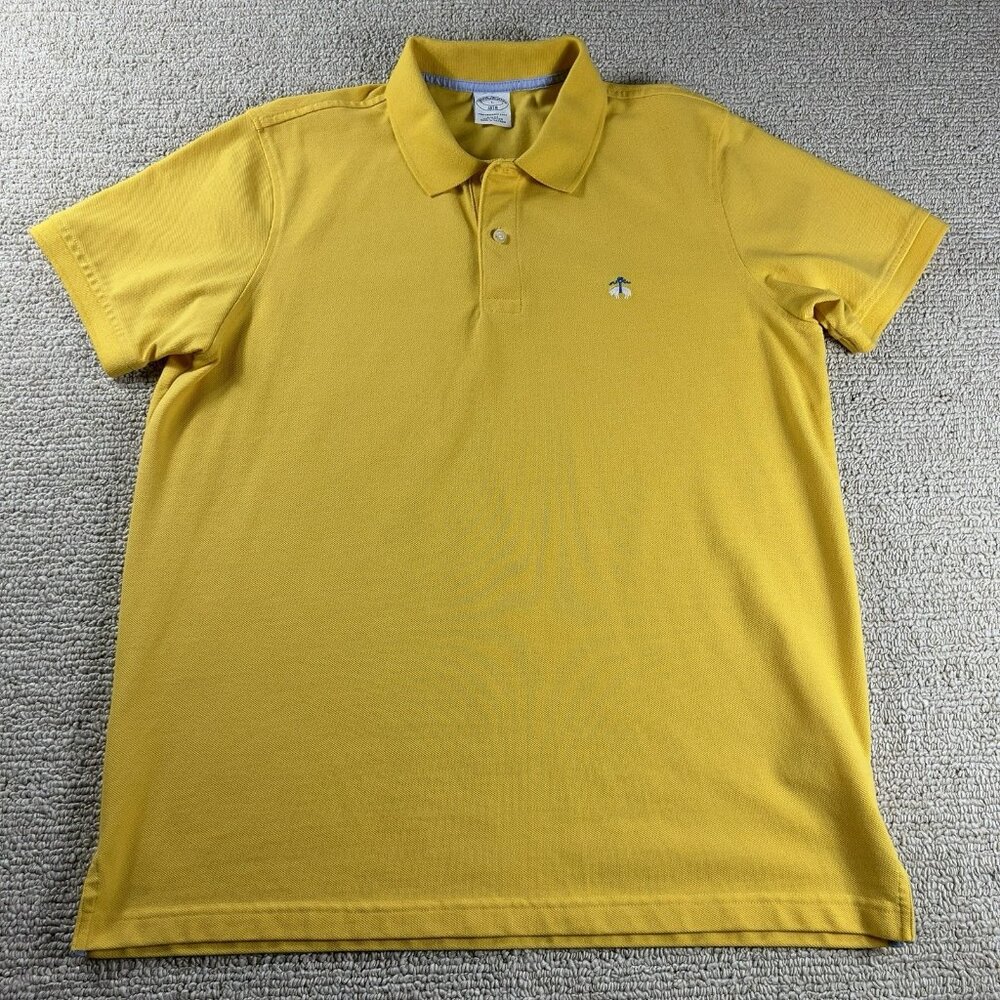 Brooks Brothers 1818 Slim Fit Polo Shirt Yellow Men’s Size L
